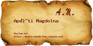 Apáti Magdolna névjegykártya