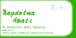 magdolna apati business card